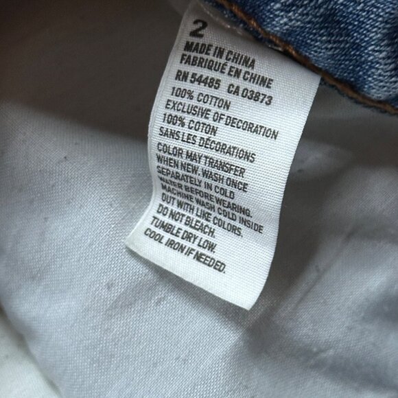 American Eagle Jean Shorts 2 Womens Blue Light Wash Denim Cut Off Mini - Picture 7 of 7